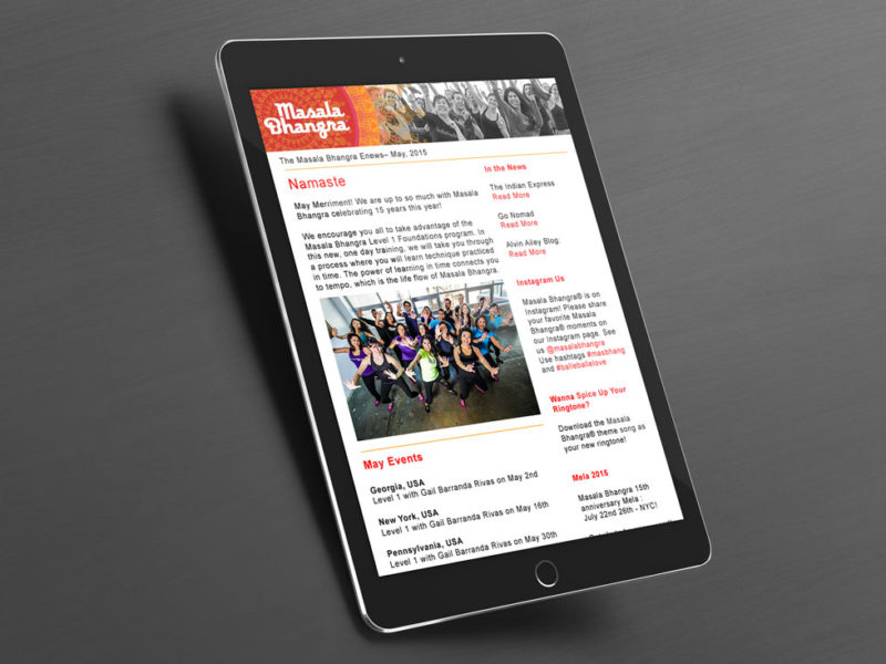 Masala Bhangra newsletter