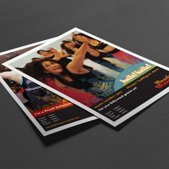 Masala Bhangra trainer and club flyers