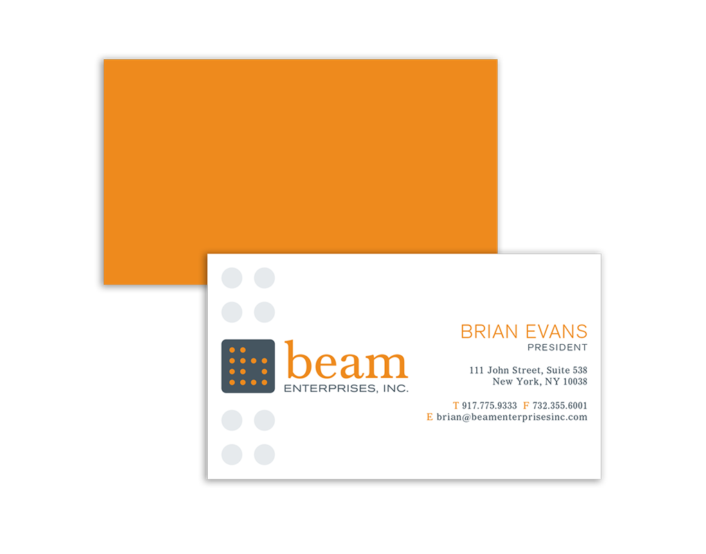 Beam Enterprises business card
