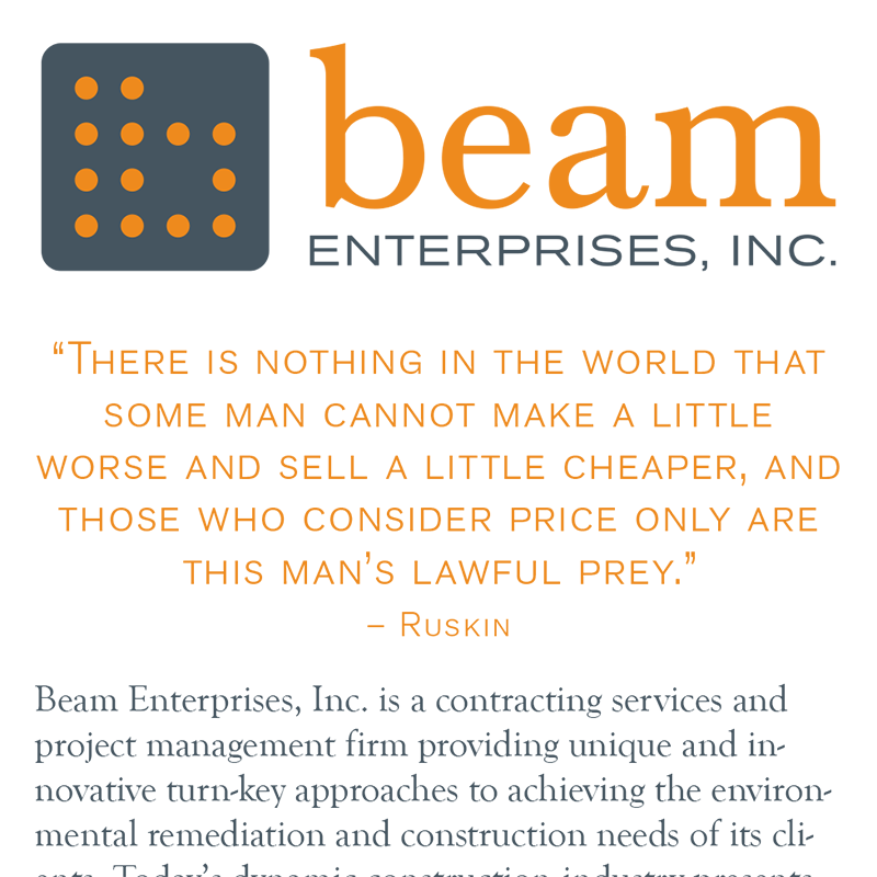 Beam logo and brochure