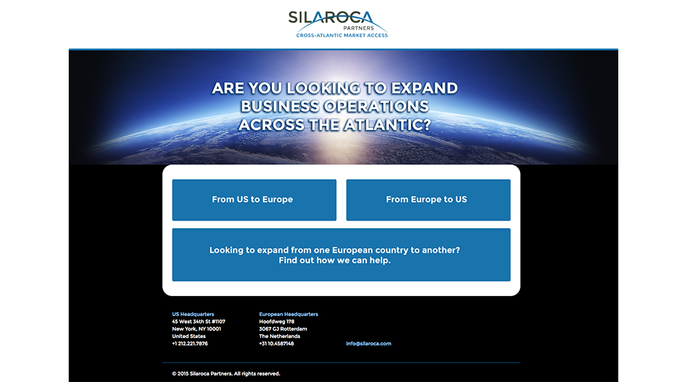 Silaroca website homepage