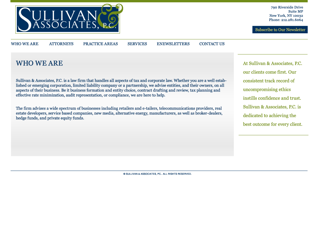 Sullivan & Associates interior page