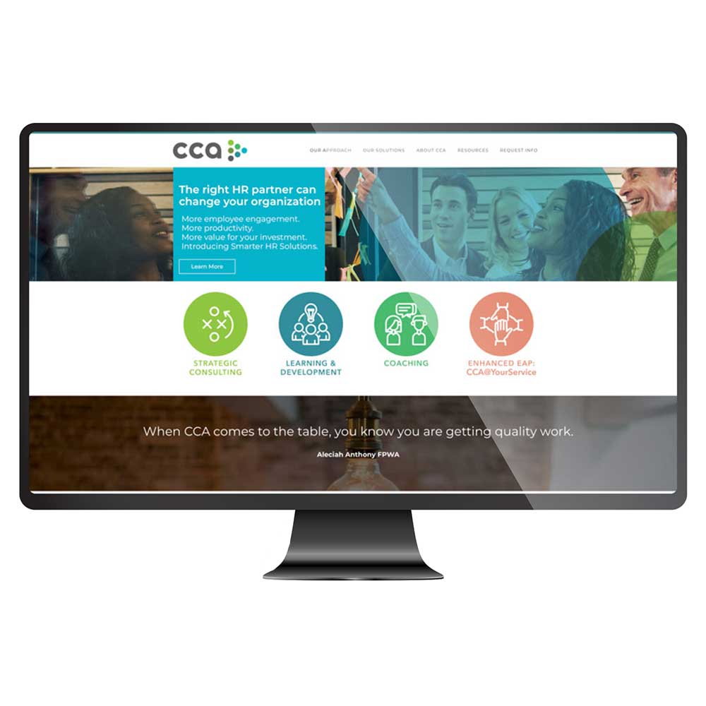CCA website viewed in a monitor