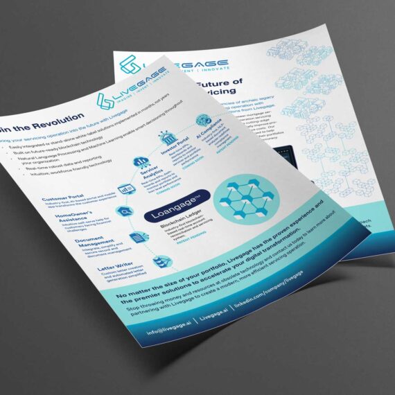 Livegage corporate flyer with diagram designed by Optimum Design & Consulting