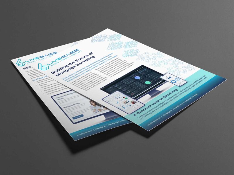 Livegage sales sheet designed by Optimum Design & Consulting